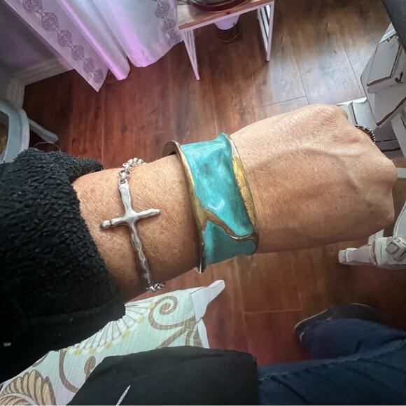 LAZARO GUTIERREZ solid Brass Cuff Bracelet - Picture 5 of 11